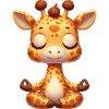 Cute Giraffe Yoga Meditation Relaxation Cartoon