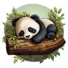 Cute Sleeping Panda