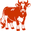 Red-brown dairy cow design – Country & farm