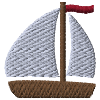 Sailboat embroidered