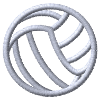 Volleyball white embroidered