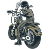 Motocyklista Pierdol się Prowokacja Szkielet
