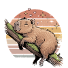 Cute Capybara Sleep Design