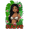 Suave beautiful woman with plants