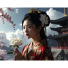 Asian,Geisha,Japan,Illustration