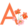 A mit Blumen