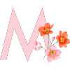 M mit Blumen