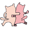 Cat Friends Pink