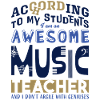 Awesome Music Teacher - typography
