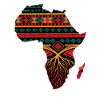 African Pattern Card with Roots