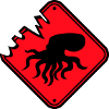 Octopus Danger Sign Caution Warning