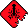 Octopus Danger Sign Caution Warning