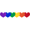 Rainbow heart pride
