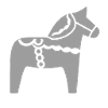 Skandinavisches Dala Pferd – Folklore Design