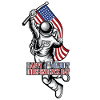 Astronaut Celebrating Independence Day