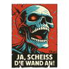 Skull screams: Fuck the wall!