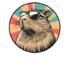 Retro Capybara Coolness