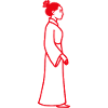 Line Art Chinese Woman