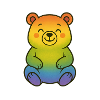 cute rainbow bear