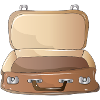 Retro suitcase opened-Nostalgic travel companion