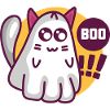 Boo cat - Chat fantôme mignon