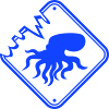 Octopus Danger Sign Caution Warning