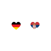 Serbia Germany Heartbeat Flag Serb
