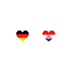 Croatia Germany Heartbeat Flag Croat