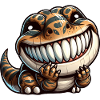 Cute Shy T-Rex Dinosaur Cartoon