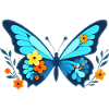 Butterfly with flowers