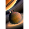 Celestial Ringed Planets Artwork