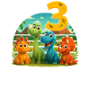 Dinosaure Anniversaire Enfants 3 ans Cadeau