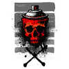 Red urban skull spray