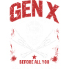 Gen X The Badass Generation Skull Design