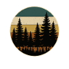 Forest Trees Firs Retro