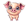 Cute piggy smiles