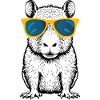 Capybara Capybara with Sunglasses