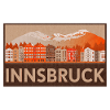 Innsbruck Austria Badge Design – Houses & Mountains