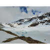 Paysage alpin lac glacé turquoise