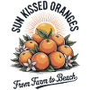 Oranges ensoleillées rétro