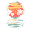 Beach Palm Trees Sunset Summer