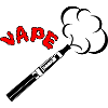 VAPE design with vapor cloud