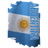 Vertical Argentine flag, I love Argentina