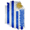 Vertikale Uruguay-Flagge, uruguayischer Stolz