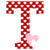 Letter t heart