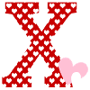 Letter x heart