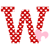 Letter w heart