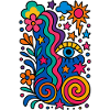 Exzentrisches Buntes Design