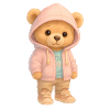 Ours à capuche mignon