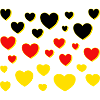 Germany Flag Hearts